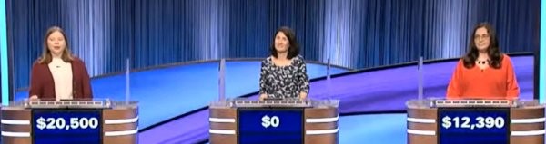 Final Jeopardy (6/14/2024) Adriana Harmeyer, Susan Ayoob, Kaitlin Tarr
