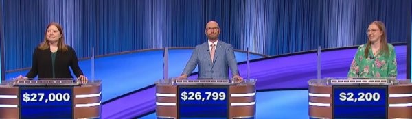 Final Jeopardy (6/17/2024) Adriana Harmeyer, Ty Patton, Kelsey Kaunisviita Vockrodt