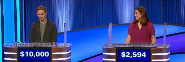 Final Jeopardy (10/23/2024) Will Wallace, Sophia Maymudes, Brett Kelly