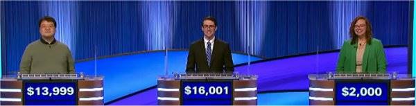 Final Jeopardy (10/30/2024) John Liu, Joseph Carlstein, Jacqui Kaplan