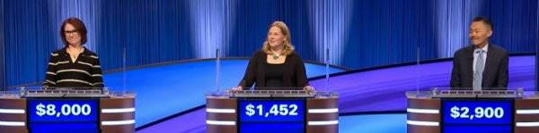 Final Jeopardy (12/27/2024) Laura Faddah, Megan Riddell, Herb Jeong