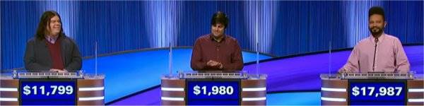 Final Jeopardy (12/3/2024) Evan Jones, Luca Gerace, Stevie Ruiz