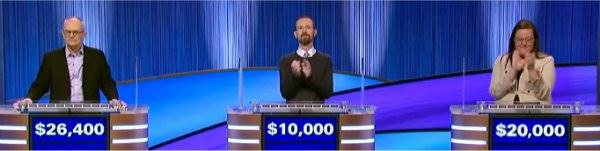 Final Jeopardy (12/6/2024) Dave Bond, Zach DeBoer, Erin Adams