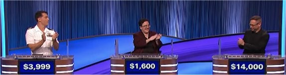 Final Jeopardy (9/10/2024) Adam Reiffen, Mary Catherine French, Will Weiss