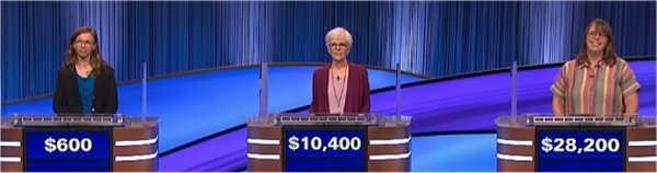 Final Jeopardy (9/27/2024) Maddie Carwile, Marianne McGowan, Kate Roesch