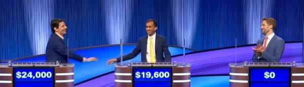 Final Jeopardy (1/16/2025) Joey DeSena, Mehal Shah, Eamonn Campbell