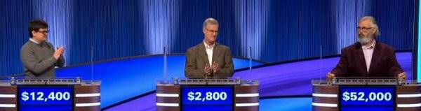 Final Jeopardy (1/21/2025) Evan Dorey, Jay Fisher, Will Yancey