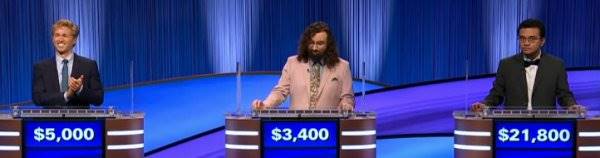 Final Jeopardy (1/9/2025) Drew Goins, Sam Cameron, Enzo Cunanan