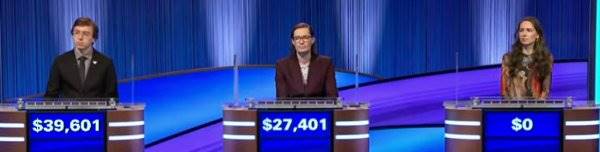 Final Jeopardy (2/20/2025) Raymond Goslow, Troy Meyer, Jackie Kelly