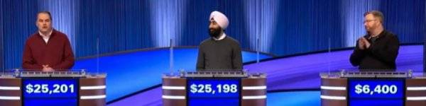 Final Jeopardy (2/28/2025) Roger Craig, Jaskaran Singh, Shane Whitlock