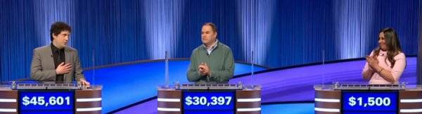 Final Jeopardy (3/5/2025) Matt Amodio, Roger Craig, Juveria Zaheer