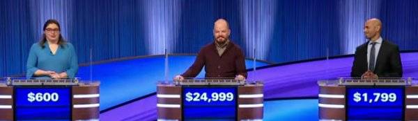 Final Jeopardy (4/29/2025) Erin Morin, Ben Ganger, Rahel Zubairi