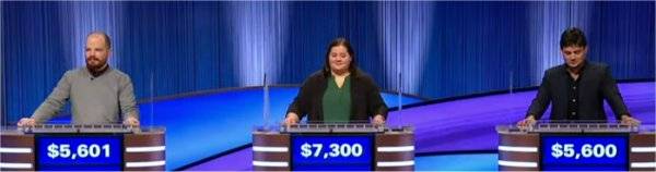 Final Jeopardy (5/6/2025) Ben Ganger, Sarah Gillis, Keegan Olson