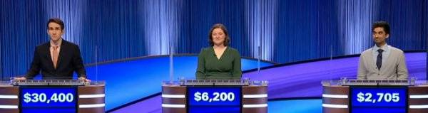 Final Jeopardy (7/18/2025) Scott Riccardi, Julia Broussard, Ameen Ismail