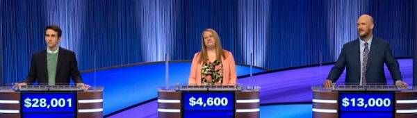 Final Jeopardy Results for Tuesday, July 22, 2025 Final Jeopardy (7/22/2025) Scott Riccardi, Adriene Holland, Paul Ryan
