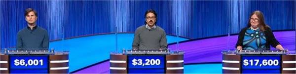 Final Jeopardy (10/1/2025) Curtis Bogetti, James Thajudeen, Lisa Mueller
