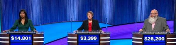 Final Jeopardy (10/17/2025) Cindy del Rosario, Sondra Venable, Dargan Ware