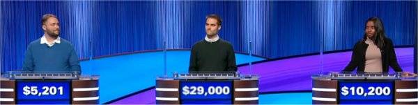 Final Jeopardy Results for Thursday, October 9, 2025 Final Jeopardy (10/9/2025) TJ Fisher, Spencer Janes, Grace Batiste