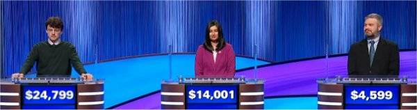 Final Jeopardy (11/14/2025) Harrison Whitaker, Sarah Khan, Brent Steele