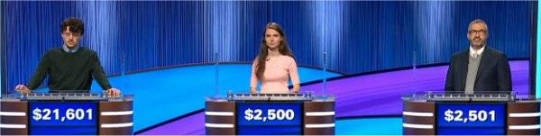 Final Jeopardy (11/18/2025) Harrison Whitaker, Lydia Boshart, Tony Antoniades