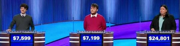 Final Jeopardy (12/1/2025) Harrison Whitaker, Brendan Thomas, Libby Jones
