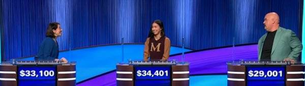 Final Jeopardy (12/26/2025) Melanie Hirsch, Michelle Tsai, Guy Branum