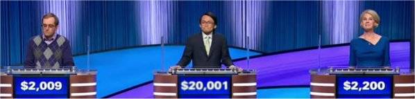 Final Jeopardy Results for Wednesday, September 10, 2025 Final Jeopardy (9/10/2025) Ian Morrison, Paolo Pasco, Leslie Oakerson