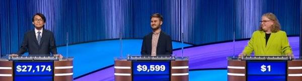 Final Jeopardy Results for Tuesday, September 16, 2025 Final Jeopardy (9/16/2025) Paolo Pasco, Alex Rossell Hayes, Susan Harris