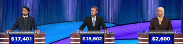 Final Jeopardy Results for Friday, September 19, 2025 Final Jeopardy (9/19/2025) Paolo Pasco, Steven Olson, Hebah Uddin