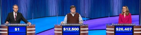 Final Jeopardy Results for Thursday, September 25, 2025 Final Jeopardy (9/25/2025) Steven Olson, Erik Nielsen, Vickie Talvola