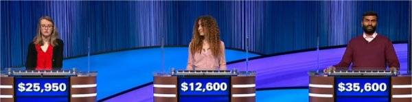 Final Jeopardy (9/26/2025) Vickie Talvola, Yasmine Mitchell, Prasad Patil