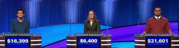 Final Jeopardy Results for Monday, January 12, 2026 Final Jeopardy (1/12/2026) Ryan Sharpe, Vickie Talvola, Cameron Berry