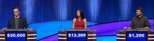 Final Jeopardy Results for Tuesday, January 13, 2026 Final Jeopardy (1/13/2026) Jonathan Hugendubler, Michelle Tsai, Bill McKinney