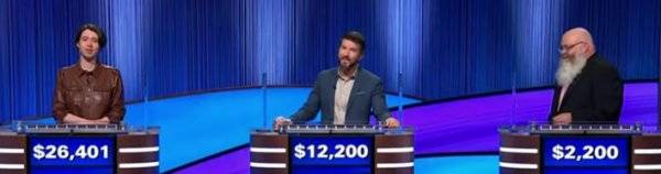 Final Jeopardy Results for Monday, January 5, 2026 Final Jeopardy (1/5/2026) Stella Trout, Bill McKinney, Dargan Ware