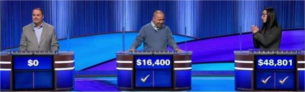 Final Jeopardy Results for Thursday, February 20, 2026 Final Jeopardy (2/20/2026) Roger Craig, Long Nguyen, Andrew He