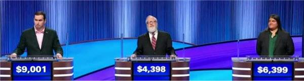 Final Jeopardy (3/10/2026) James Denison, Tim Swankey, Sapana Vora