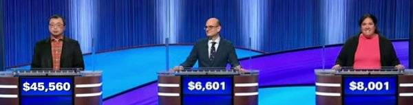 Final Jeopardy Results for Tuesday, March 31, 2026 Final Jeopardy (3/31/2026) Jamie Ding, Seth Politano, Kimberly Ayers