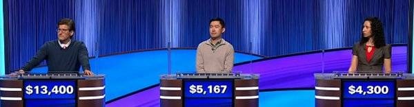 Final Jeopardy Results for Tuesday, May 26, 2026 Final Jeopardy (5/26/2026) Chris D'Angelo, Chenfei Lu, Rebecca Joseph