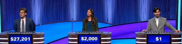 Final Jeopardy Results for Wednesday, May 27, 2026 Final Jeopardy (5/27/2026) Chris D'Angelo, Rachel Hoke, J.R. Scott
