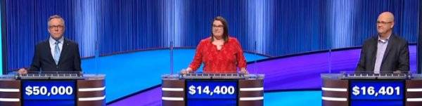 Final Jeopardy Results for Wednesday, June 26, 2026 Final Jeopardy (6/26/2026) Adam Remsen, Kristin Warner, Clay Stallworth