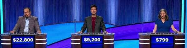 Final Jeopardy Results for Thursday, June 4, 2026 Final Jeopardy (6/4/2026) Peter McFerrin, Webster Guan, Susan Moskop