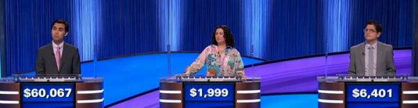 Final Jeopardy Results for Wednesday, July 15, 2026 Final Jeopardy (7/15/2026) Caleb Groen, Marisa Rizzuti, Armando Marin