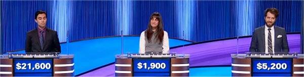 Final Jeopardy Results for Thursday, July 16, 2026 Final Jeopardy (7/16/2026) Caleb Groen, Lea James, Jonathan Migliori