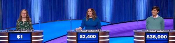 Final Jeopardy Results for Wednesday, July 22, 2026 Final Jeopardy (7/22/2026) Grace Biermann, Jennifer Canterbury, Dean Zach