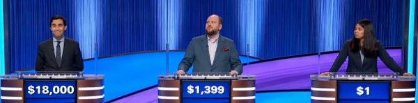 Final Jeopardy Results for Wednesday, July 3, 2026 Final Jeopardy (7/3/2026) Caleb Groen, Derek Vance, Amber Born