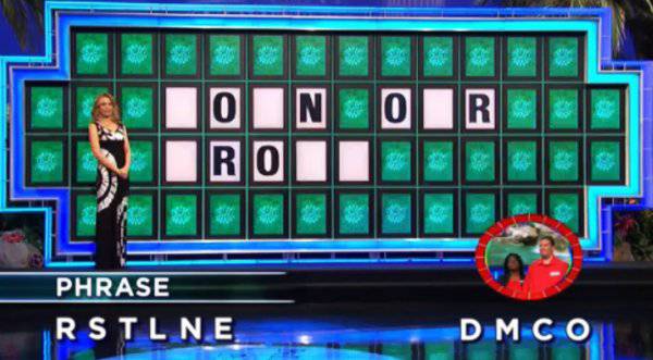 Wynnona and Brian McMahan on Wheel of Fortune (1-10-2018)