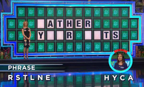 Gina on Wheel of Fortune (1-30-2019)