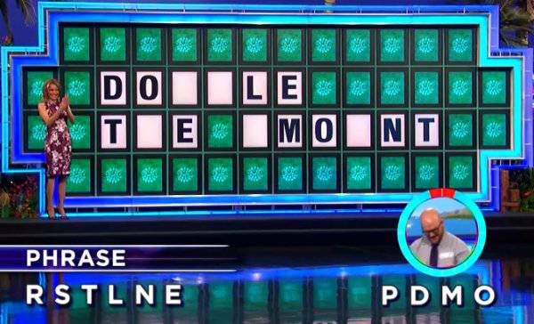 Patrick on Wheel of Fortune (2-1-2019)