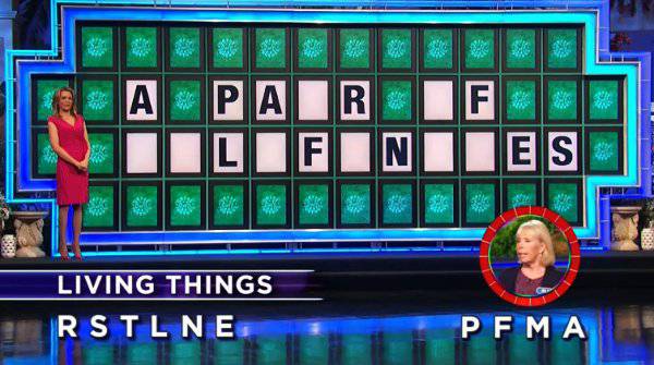 Sue on Wheel of Fortune (5-10-2018)