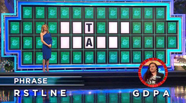 Maxine on Wheel of Fortune (9-25-2018)